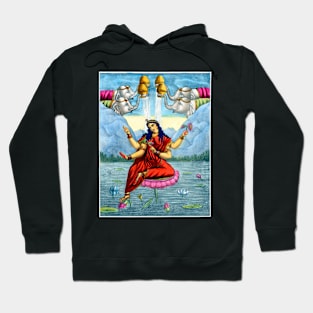 Goddess Kamalatmika Kamala Lakshmi 1880 Elephants Lotus Hoodie